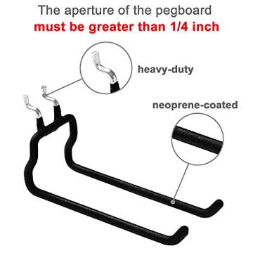 FRIMOONY Pegboard Hooks - 12 Heavy Duty Tool Organizers