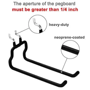 FRIMOONY Pegboard Hooks - 12 Heavy Duty Tool Organizers