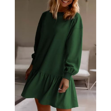 BLENCOT Women's 2025 Fall Long Sleeve Sweatshirt Dress