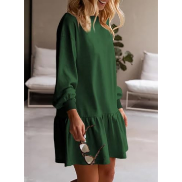 BLENCOT Women's 2025 Fall Long Sleeve Sweatshirt Dress