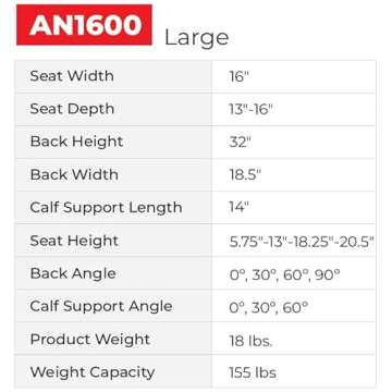 Anchor Pediatric Bath Chair for Kids with Special Needs by Circle Specialty- Adjustable Bath Chair for Children & Teens- Fast-Drying Mesh Fabric, Head Rest, Support Bars, Positioning Straps (Large)