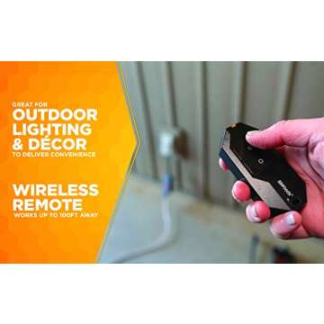Woods 50125WD Wireless Remote Control Outlet Kit for Home