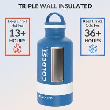 Coldest Insulated Water Bottle | 64oz Leak Proof & Durable