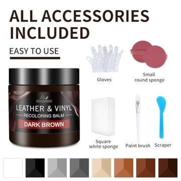 Leather Recoloring Balm and Scratch Repair Kit for All