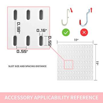 JoyBHole Pegboard Kit with Accessories for Home & Office