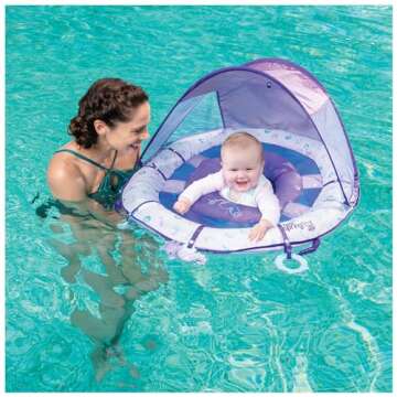 Swimways Ultra Baby Spring Float with Sun Canopy & Toys