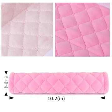 Amooca Soft Auto Seat Belt Cover Seatbelt Shoulder Pad Cushions 2 PCS for a More Comfortable Driving Universal Fit for All Cars and Backpack Pink