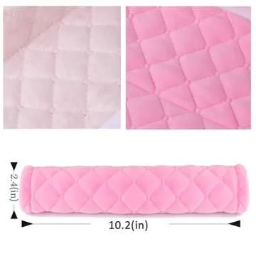 Amooca Soft Auto Seat Belt Cover Seatbelt Shoulder Pad Cushions 2 PCS for a More Comfortable Driving Universal Fit for All Cars and Backpack Pink
