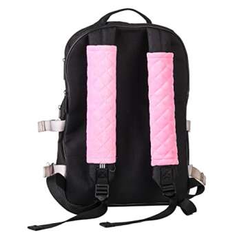 Amooca Soft Auto Seat Belt Cover Seatbelt Shoulder Pad Cushions 2 PCS for a More Comfortable Driving Universal Fit for All Cars and Backpack Pink