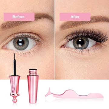 5 Pairs Magnetic Eyelashes and Eyeliner Kit for Easy Glam
