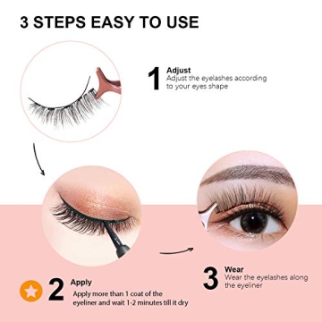 5 Pairs Magnetic Eyelashes and Eyeliner Kit for Easy Glam