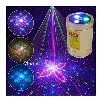 Party Lights, Chims Laser Light Show Sound Activated RGB 30 Patterns Portable Disco DJ Laser Lights ...