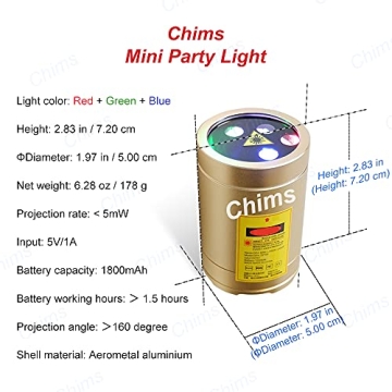 Chims Laser Light Show RGB 30 Patterns Sound Activated