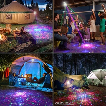 Chims Laser Light Show RGB 30 Patterns Sound Activated