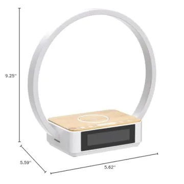 Stylish 3 IN 1 Touch Bedside Lamp with Wireless Charger