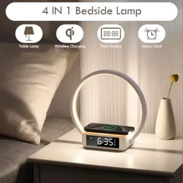 Stylish 3 IN 1 Touch Bedside Lamp with Wireless Charger
