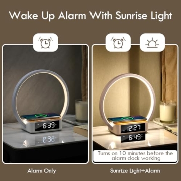 Stylish 3 IN 1 Touch Bedside Lamp with Wireless Charger