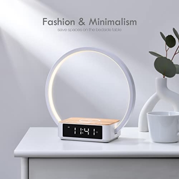 Stylish 3 IN 1 Touch Bedside Lamp with Wireless Charger