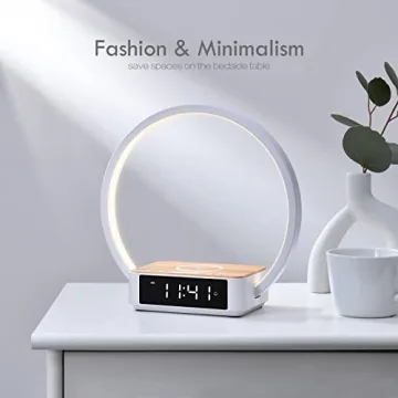 Stylish 3 IN 1 Touch Bedside Lamp with Wireless Charger