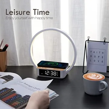 Stylish 3 IN 1 Touch Bedside Lamp with Wireless Charger