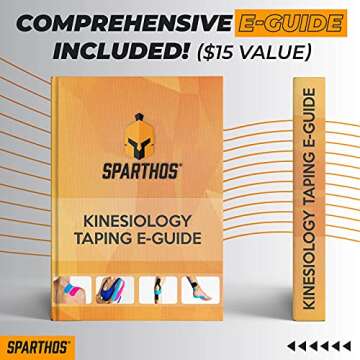 Sparthos Kinesiology Tape - Incredible Support for Athletic Sports and Recovery - Free Kinesio Taping Guide! - Rocktape Breast Waterproof Rock Boob Bra Gold Lift Tapes - Uncut (Desert Beige- Brown)