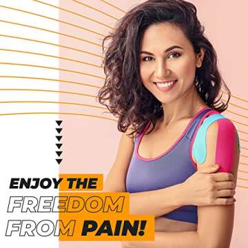 Sparthos Kinesiology Tape - Incredible Support for Athletic Sports and Recovery - Free Kinesio Taping Guide! - Rocktape Breast Waterproof Rock Boob Bra Gold Lift Tapes - Uncut (Desert Beige- Brown)