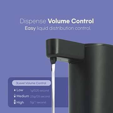 DANAWA 9 oz. Premium Automatic soap Dispenser, Touch-Free Rechargeable Sensor Liquid Soap Pump Dispenser, Stainless Steel (Black)