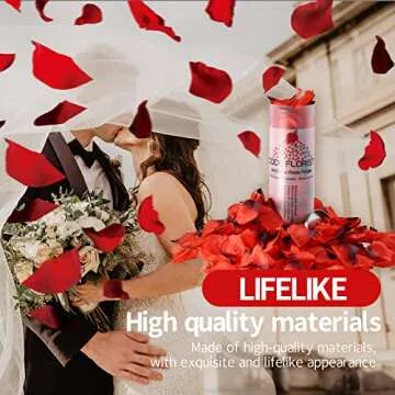 CODE FLORIST 1500 PCS Dark-Red Silk Rose Petals for Valentine's Day,Romantic Night,Wedding,Proposal Anniversary Flower Decorations(Separated,Scented)