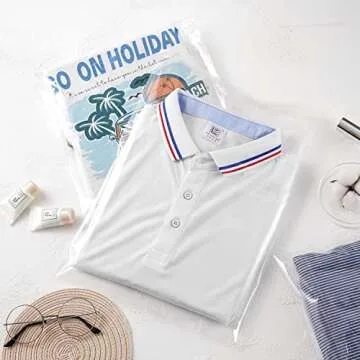 Nistar 50 Count Resealable Cellophane Bags for Clothing