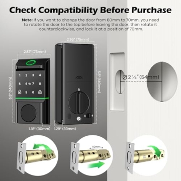 GGUU Smart Lock - Keyless Entry Deadbolt with App Control