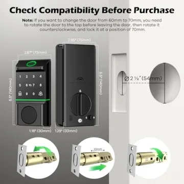 GGUU Smart Lock - Keyless Entry Deadbolt with App Control
