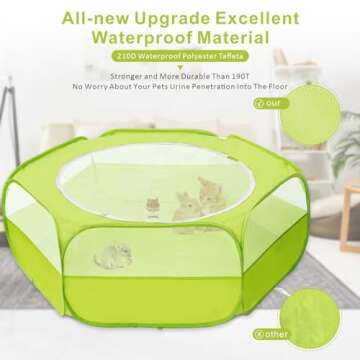 XIRGS Small Animal Playpen - Cat, Rabbit, Ferret Play Tent - Pop Up with Cover