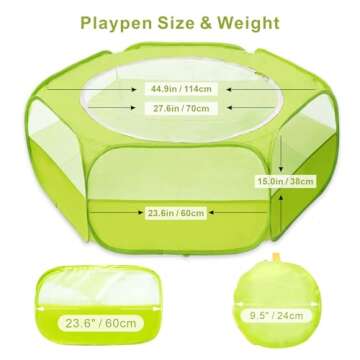 XIRGS Portable Small Animal Playpen for Indoor and Outdoor Use
