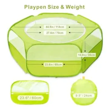 XIRGS Portable Small Animal Playpen for Indoor and Outdoor Use