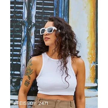 FEISEDY Classic Women Sunglasses Thick Frame UV400 Protection