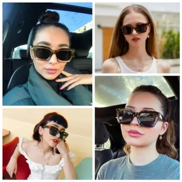FEISEDY Classic Women Sunglasses Thick Frame UV400 Protection