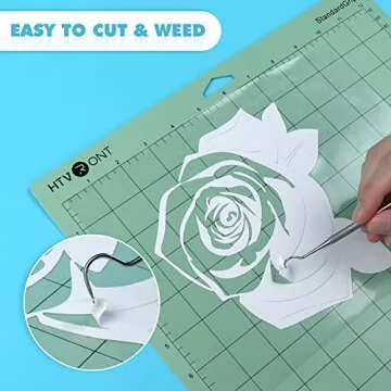 HTVRONT Rainbow White Glitter Heat Transfer Vinyl Roll - 10" x 10 FT Iron on Vinyl, White Glitter HTV Vinyl for Shirts - Easy to Cut & Weed