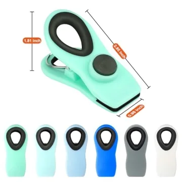 TACGEA Magnetic Chip Clips - 12 Pack, Blue Ombre