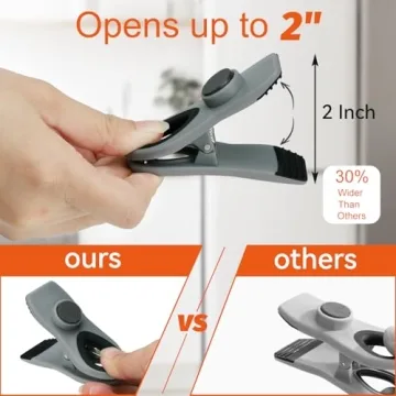 TACGEA Magnetic Chip Clips - 12 Pack, Blue Ombre