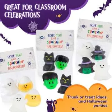 30 Pack Halloween Squishes Perfect For School Favors