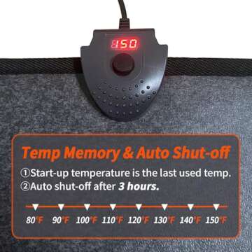 Hodeamy Heated Floor Mat – Adjustable Foot Warmer