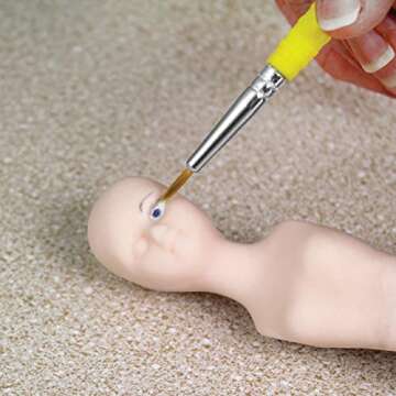 PME Set of 5-Cake Decorating Fine Craft Brushes, Standard, Transparent