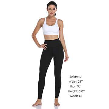 HeyNuts Workout Pro Full Length Yoga Leggings for Tall Women, Tummy Control Compression Athletic Yog...