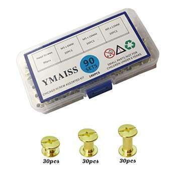 YMAISS Chicago Screws 90 Sets 3 Sizes Binding Posts