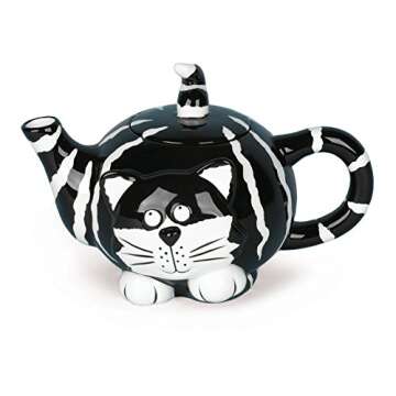Chester The Cat Teapot Purrrrr-fect For Tea Parties,Dining And Kitchen Decor