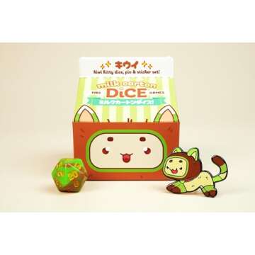 1985 Games Kiwi Cat Milk Carton Dice – Meet The Adorable Residents of Fruit Meadows with This Char...