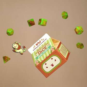1985 Games Kiwi Cat Milk Carton Dice – Meet The Adorable Residents of Fruit Meadows with This Charming Collectible Set