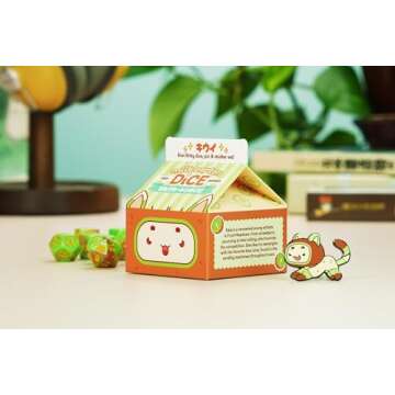 1985 Games Kiwi Cat Milk Carton Dice – Meet The Adorable Residents of Fruit Meadows with This Charming Collectible Set