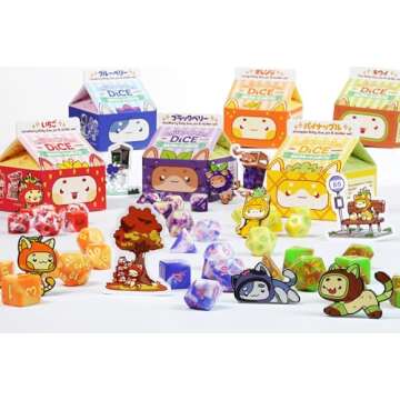 1985 Games Kiwi Cat Milk Carton Dice – Meet The Adorable Residents of Fruit Meadows with This Charming Collectible Set