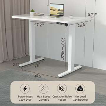 Joy Seeker Electric Adjustable Standing Desk for Ergonomic Work